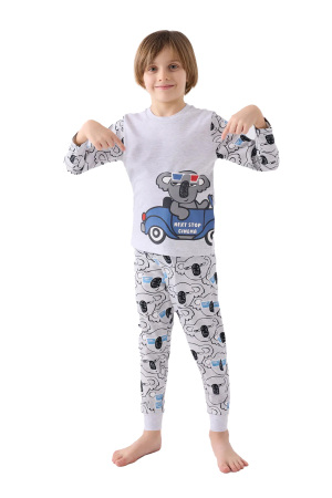 RolyPoly Erkek Çocuk Pijama Takımı - RP3446-2 Gri - 1