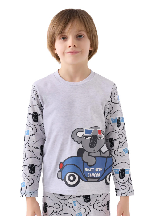 RolyPoly Erkek Çocuk Pijama Takımı - RP3446-2 Gri - 3