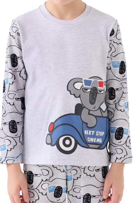 RolyPoly Erkek Çocuk Pijama Takımı - RP3446-2 Gri - 4