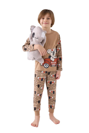 RolyPoly Erkek Çocuk Pijama Takımı - RP3446-2 Vizon - 3