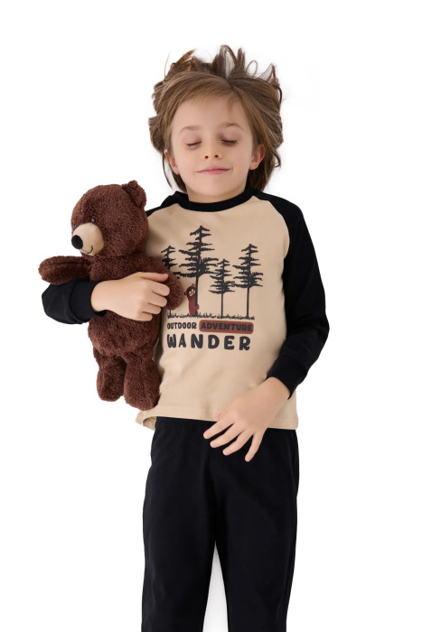 RolyPoly Erkek Çocuk Pijama Takımı - RP3450-2 Bej - 3