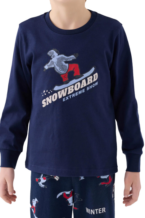 RolyPoly Erkek Çocuk Uzun Kollu Pijama Takımı - RP3435-2 Lacivert - 4