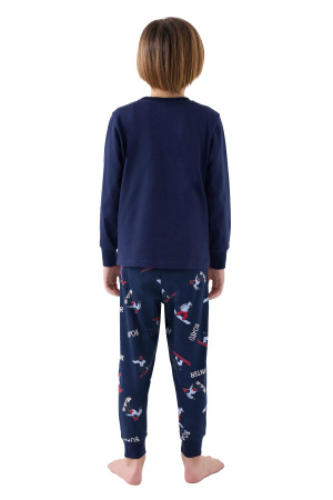 RolyPoly Erkek Çocuk Uzun Kollu Pijama Takımı - RP3435-2 Lacivert - 5