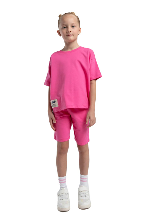 RolyPoly Kız Çocuk Bermuda Takım - RP3592-2 Koyu Pembe - 1