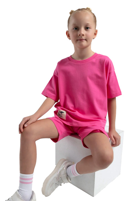 RolyPoly Kız Çocuk Bermuda Takım - RP3592-2 Koyu Pembe - 3