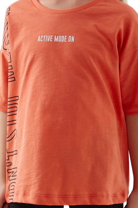 RolyPoly Kız Çocuk Bermuda Tayt Takım - RP3073-G Turuncu - 4