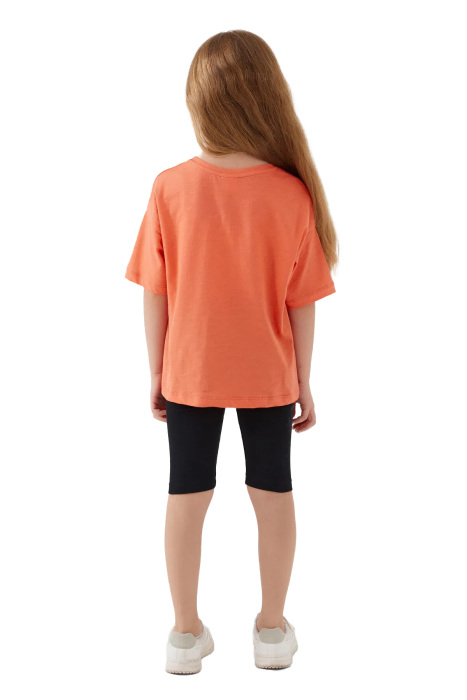 RolyPoly Kız Çocuk Bermuda Tayt Takım - RP3073-G Turuncu - 5
