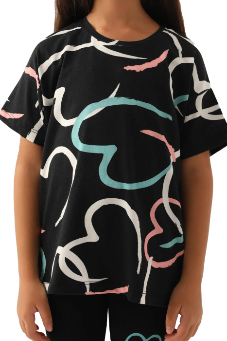 RolyPoly Kız Çocuk Bermuda Tayt Takım - RP3396-G Siyah - 4