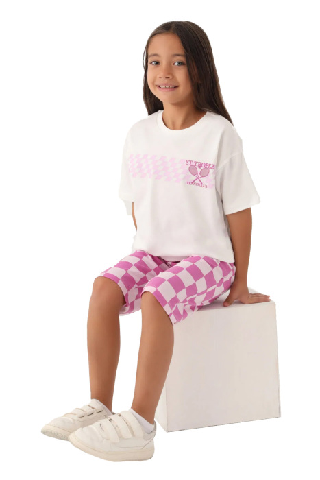 RolyPoly Kız Çocuk Kapri Takım - RP3381-2 Krem/Mor - 2