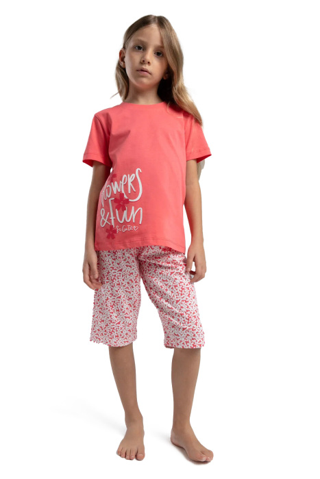 RolyPoly Kız Çocuk Kapri Takım - RP3612-2 Turuncu - 2
