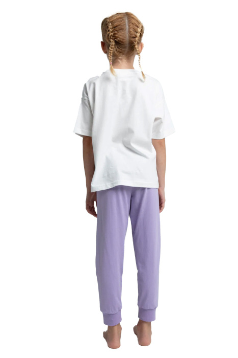RolyPoly Kız Çocuk Pijama Takımı - RP3614-2 Beyaz/Lila - 3