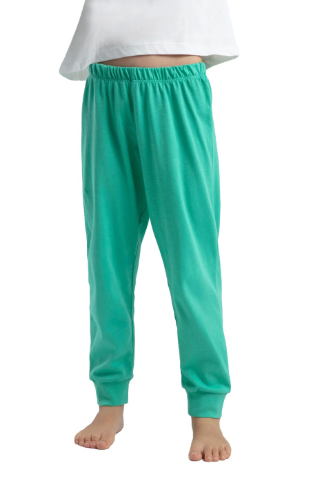 RolyPoly Kız Çocuk Pijama Takımı - RP3614-2 Beyaz/Mint Yeşili - 4