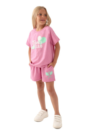 RolyPoly Kız Çocuk Şortlu Takım - RP3380-G Pembe - RolyPoly