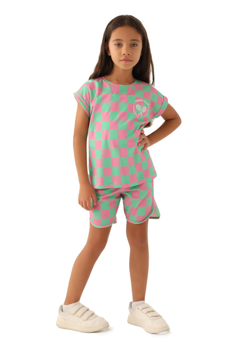 RolyPoly Kız Çocuk Şortlu Takım - RP3382-G Açık Pembe - 1