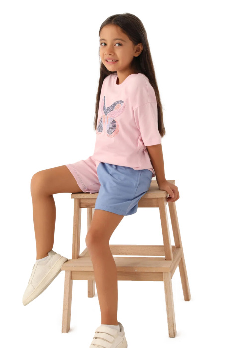 RolyPoly Kız Çocuk Şortlu Takım - RP3391-G Toz Pembe - 2