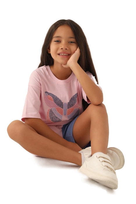 RolyPoly Kız Çocuk Şortlu Takım - RP3391-G Toz Pembe - 3