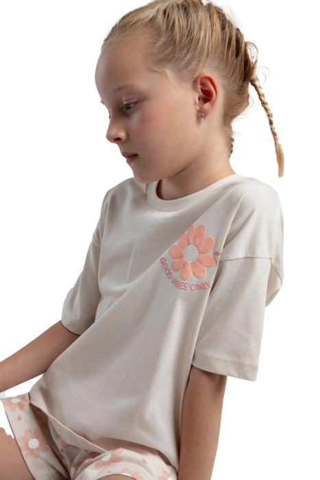 RolyPoly Kız Çocuk Şortlu Takım - RP3609-2 Bej - 3