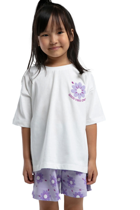 RolyPoly Kız Çocuk Şortlu Takım - RP3609-2 Beyaz/Mint Yeşili - 3
