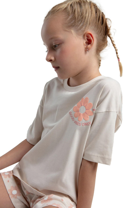 RolyPoly Kız Çocuk Şortlu Takım - RP3609-G Bej - 3