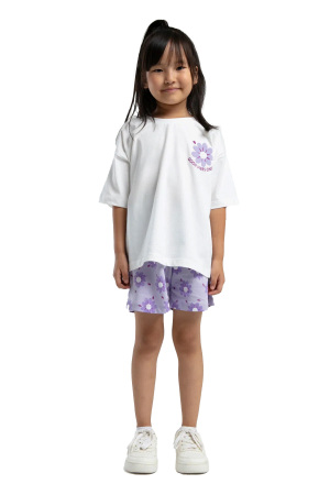 RolyPoly Kız Çocuk Şortlu Takım - RP3609-G Beyaz/Mint Yeşili - 2