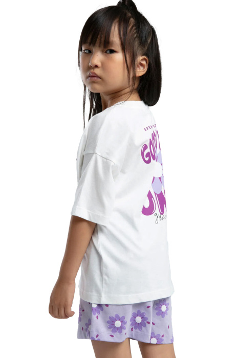 RolyPoly Kız Çocuk Şortlu Takım - RP3609-G Beyaz/Mint Yeşili - 4
