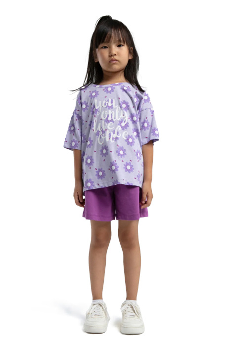 RolyPoly Kız Çocuk Şortlu Takım - RP3610-2 Lila - 1
