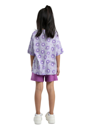 RolyPoly Kız Çocuk Şortlu Takım - RP3610-2 Lila - 4