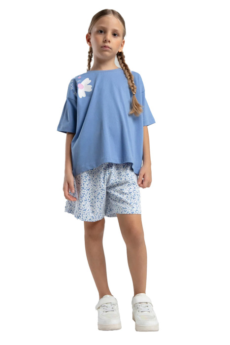 RolyPoly Kız Çocuk Şortlu Takım - RP3611-2 Açık Mavi - 1