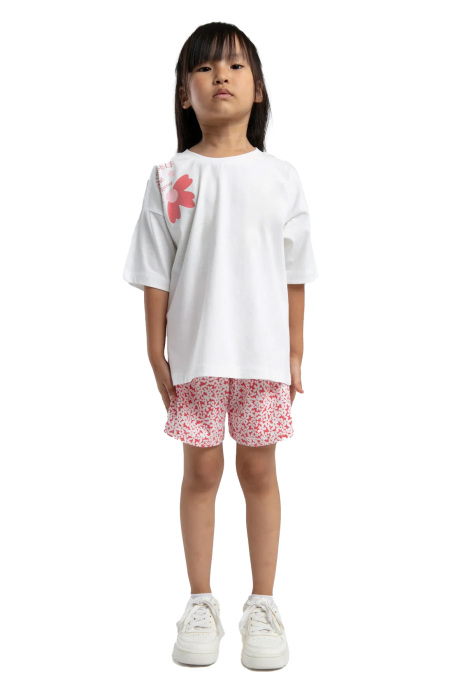 RolyPoly Kız Çocuk Şortlu Takım - RP3611-G Beyaz/Mint Yeşili - 1