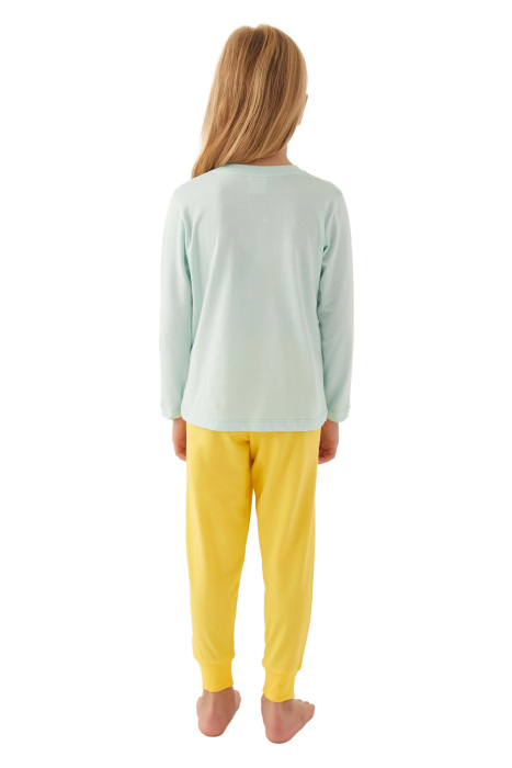 RolyPoly Kız Çocuk Uzun Kollu Pijama Takımı - RP3401-2 Buz Mavisi - 5