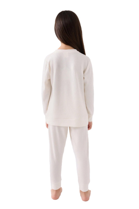 RolyPoly Kız Çocuk Uzun Kollu Pijama Takımı - RP3464-G Taş Gri - 5