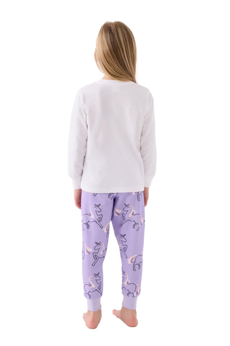 RolyPoly Kız Çocuk Uzun Kollu Pijama Takımı - RP3476-2 Krem - 5