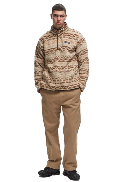 Rugged Rıdge Half Snap Fleece Erkek Polar - AM9209 Kahverengi - 1