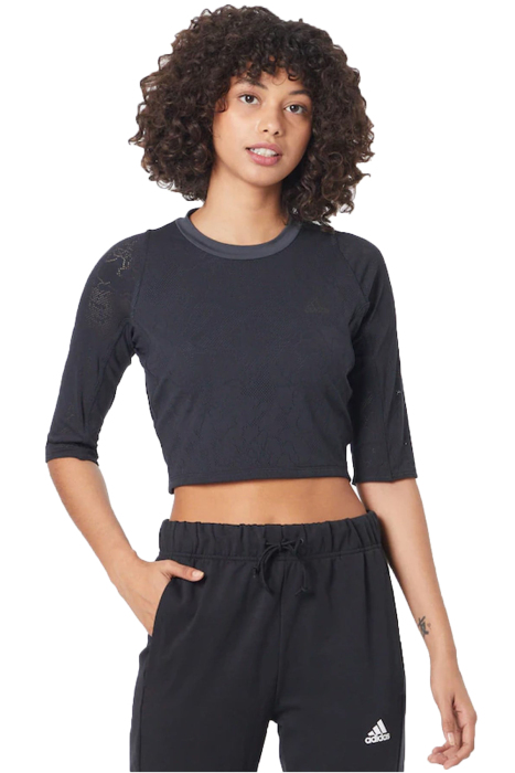 Run Fast Lace Kadın T-Shirt - HC9787 Siyah - 1