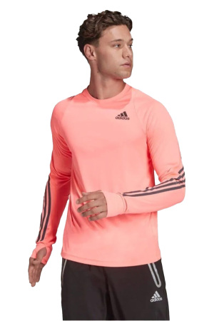 Run Icon Erkek Uzun Kollu T-Shirt - HE2467 Pembe - 1