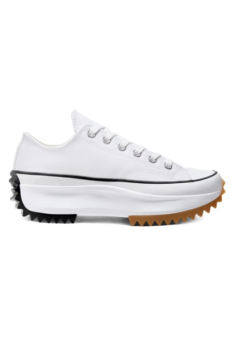Converse - Run Star Hike Canvas Platform Kadın Sneaker - 168817C Beyaz