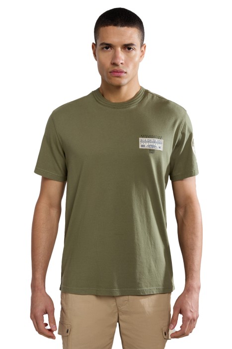 Napapijri - S-Amundsen Erkek T-Shirt - NP0A4H6B Koyu Yeşil