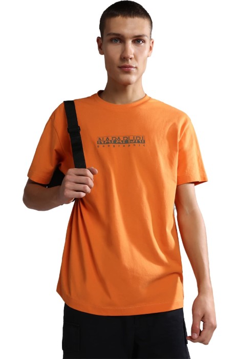 Napapijri - S-Box Ss 3 Erkek T-Shirt - NP0A4GDR Turuncu
