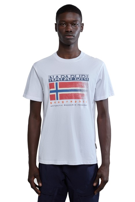 Napapijri - S-Kreis Erkek T-Shirt - NP0A4HQR Beyaz
