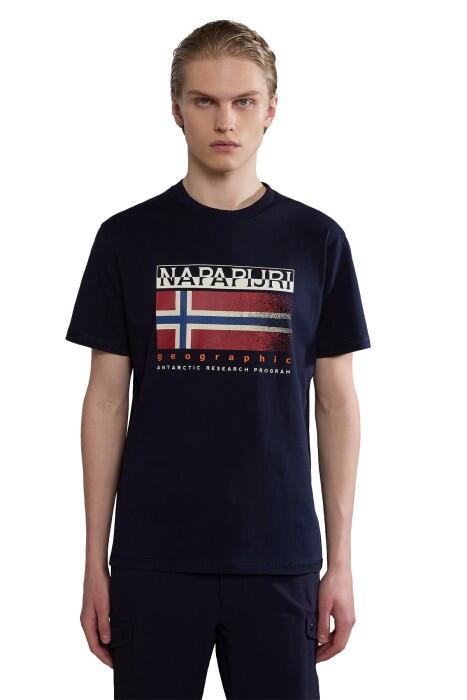 Napapijri - S-Kreis Erkek T-Shirt - NP0A4HQR Lacivert