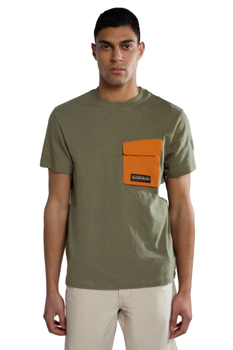 Napapijri - S-Tepees Erkek T-Shirt - NP0A4HQJ Koyu Yeşil