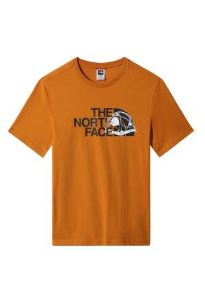 S/S Graphic Half Dome Tee Erkek T-Shirt - NF0A7R3A Sarı - The North Face