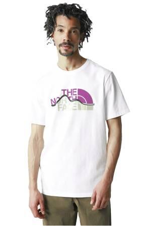 S/S Mountain Line Tee Erkek T-Shirt - NF0A7X1N Beyaz - The North Face