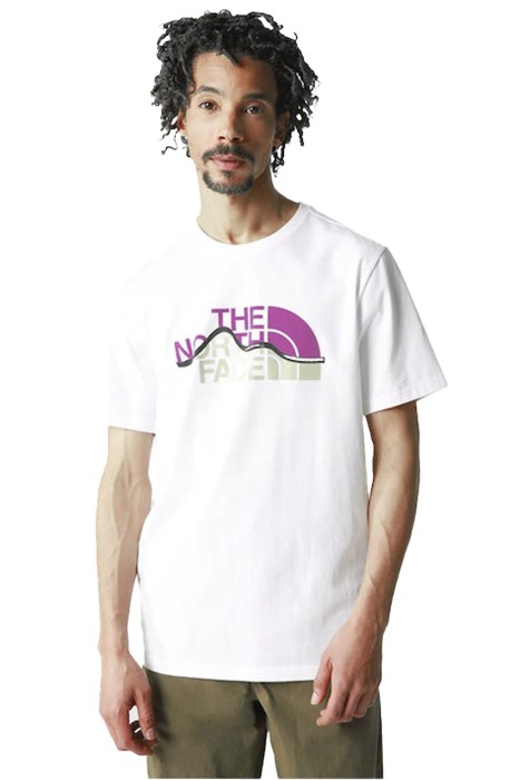 The North Face - S/S Mountain Line Tee Erkek T-Shirt - NF0A7X1N Beyaz