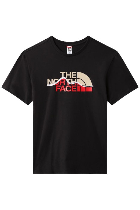 The North Face - S/S Mountain Line Tee Erkek T-Shirt - NF0A7X1N Siyah
