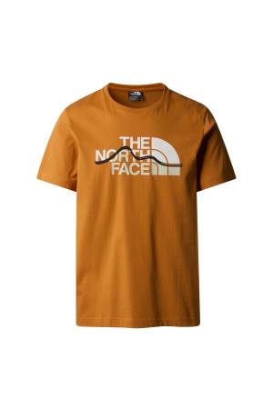 S/S Mountain Line Tee Erkek T-Shirt - NF0A87NT Koyu Turuncu - The North Face
