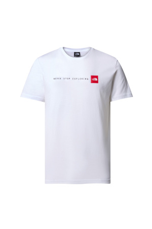 S/S Never Stop Exploring Tee Erkek T-Shirt - NF0A87NS Beyaz - The North Face