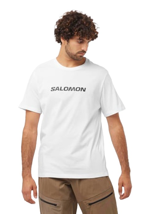 Salomon - Sal Logo Perf Ss Tee Erkek T-Shirt - LC2245500 Beyaz