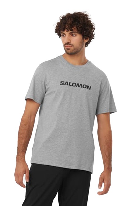 Salomon - Sal Logo Perf Ss Tee Erkek T-Shirt - LC2245600 Gri