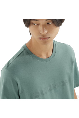 Salomon Bıg Logo Tee Erkek T-Shirt - LC2526700 Buz Mavisi - 4